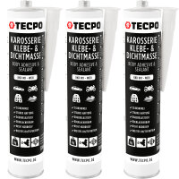 3x TECPO Universal Karosserie Klebe-Dichtmasse Weiß, 370g