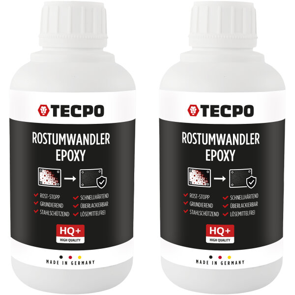 2x TECPO Rostumwandler mit Grundierung flüssig, 1 Liter