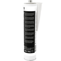 4x TECPO Universal Karosserie Klebe-Dichtmasse Weiß, 370g + Alu-Kartuschenpresse 220 mm