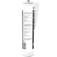 4x TECPO Universal Karosserie Klebe-Dichtmasse Weiß, 370g + Alu-Kartuschenpresse 220 mm