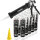 10x TECPO Universal Karosserie Klebe-Dichtmasse Weiß, 370g + Alu-Kartuschenpresse 220 mm