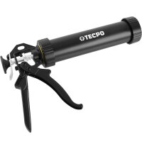 2x TECPO Universal Karosserie Klebe-Dichtmasse Grau, 370g + Alu-Kartuschenpresse 220 mm