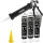 3x TECPO Universal Karosserie Klebe-Dichtmasse Grau, 370g + Alu-Kartuschenpresse 220 mm
