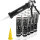 8x TECPO Universal Karosserie Klebe-Dichtmasse Grau, 370g + Alu-Kartuschenpresse 220 mm