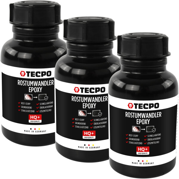 3x TECPO Rostumwandler mit Grundierung flüssig, 250 ml
