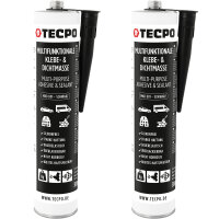 2x TECPO MKD 801 Universal Klebe- & Dichtmasse schwarz, 370g