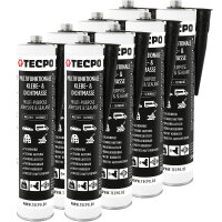 8x TECPO MKD 801 Universal Klebe- & Dichtmasse schwarz, 370g