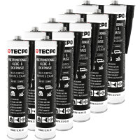 10x TECPO MKD 801 Universal Klebe- & Dichtmasse schwarz, 370g