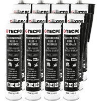12x TECPO MKD 801 Universal Klebe- & Dichtmasse schwarz, 370g