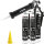 4x TECPO MKD 801 Universal Klebe- & Dichtmasse schwarz, 370g + Alu-Kartuschenpresse 220 mm