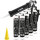 8x TECPO MKD 801 Universal Klebe- & Dichtmasse schwarz, 370g + Alu-Kartuschenpresse 220 mm