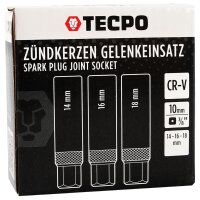 3x TECPO Zündkerzen-Einsätze mit Magnet 14 mm 16 mm 18 mm