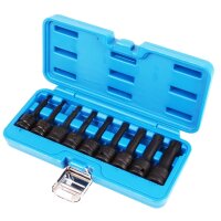 BGS Kraft-Bit-Einsatz-Satz | Antrieb Innenvierkant 12,5 mm (1/2") | T-Profil (für Torx) T20 - T70 | 9-tlg.