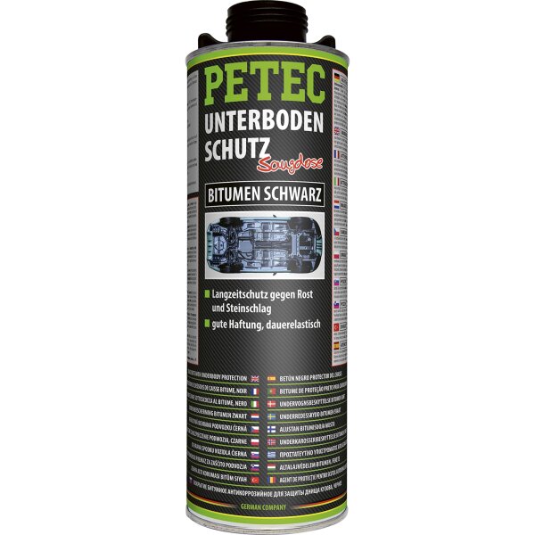 PETEC Unterbodenschutz Bitumen schwarz, 1 Liter