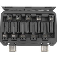 TECPO Innenvielzahn Kraft-Steckschlüssel Satz XZN 10-tlg. 1/2 Zoll Antrieb Vielzahn Nüsse