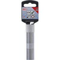 BGS Zündkerzen-Einsatz mit Haltegummi, Zwölfkant, lang | Antrieb Innenvierkant 10 mm (3/8") | SW 16 mm