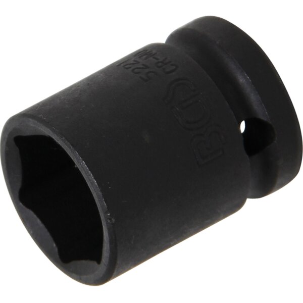 BGS Kraft-Steckschlüssel-Einsatz Sechskant | Antrieb Innenvierkant 12,5 mm (1/2") | SW 21 mm