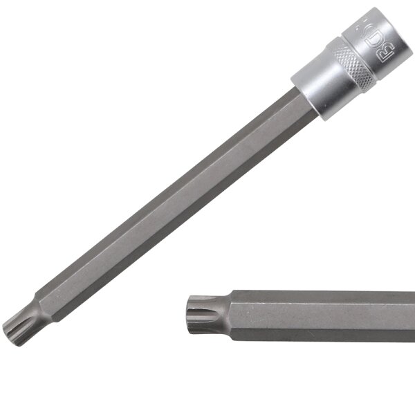 BGS Bit-Einsatz | Länge 168 mm | Antrieb Innenvierkant 12,5 mm (1/2") | für VAG Polydrive Zylinderkopfschrauben