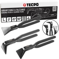 TECPO Abkant und Falzzangen Set 3-tlg. Blechzange...
