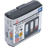 BGS DIY Kraft-Schoneinsatz-Satz | Antrieb Innenvierkant 12,5 mm (1/2") | SW 17 - 19 - 21 mm | 3-tlg.