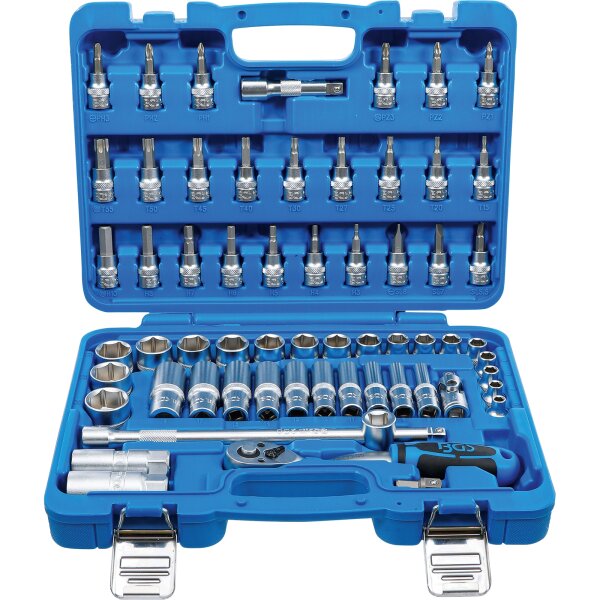 BGS Steckschlüssel-Satz Sechskant | Antrieb 10mm (3/8") | 61-tlg.