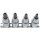 BGS Bit-Einsatz-Satz | Antrieb Innenvierkant 12,5mm (1/2") | T-Profil (für Torx) mit Bohrung T40 - T55 | 4-tlg.