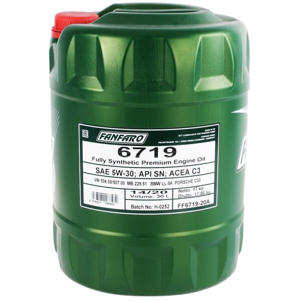 FANFARO 6719 O.E.M. 5W-30 API SN/CF, 20 Liter