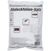 BGS DIY Abdeckfolien-Satz | HDPE | transparent | 4 x 5 m | 20 m² | 5-tlg.