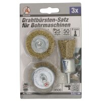 BGS DIY Stahldraht-Bürsten-Satz | Ø 25 - 50...