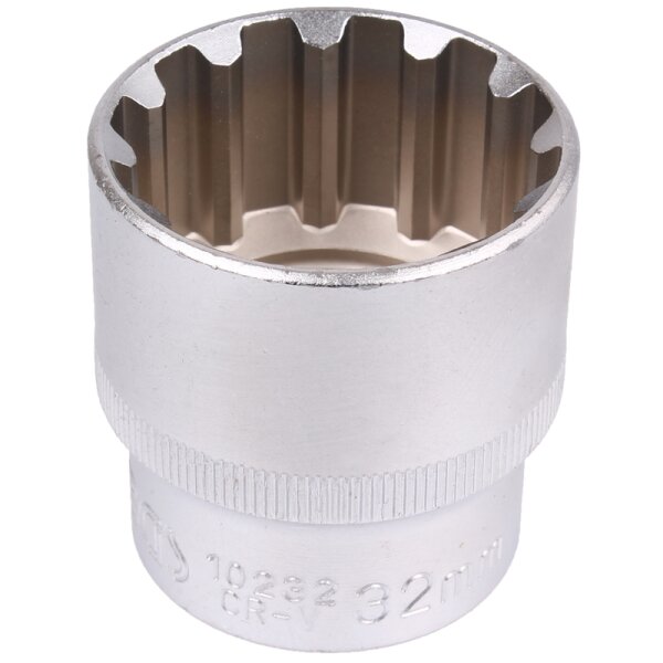 BGS Steckschlüssel Einsatz 32 mm Vielzahn 1/2 Zoll Torx Werkzeug 6-Kant 12-Kant Nuss
