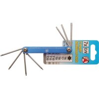 BGS DIY T-Profil-Klappschlüssel-Set, T6 - T20, 7-tlg.