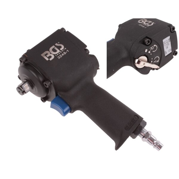 BGS Druckluft-Schlagschrauber | 12,5mm (1/2") | 678 Nm | extra kurz 98mm