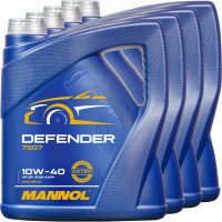 4x MANNOL Defender 10W-40 Motoröl API SL/CF, 5L