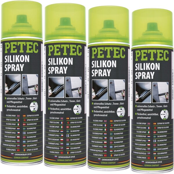 4x PETEC Silikonspray, 500 ml