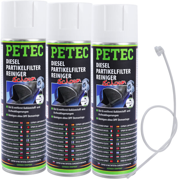 3x PETEC Dieselpartikelfilterreiniger, 400 ml