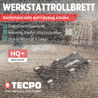 TECPO KFZ Werkstattrollbrett Rollliege 360° drehbar...