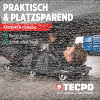TECPO KFZ Werkstattrollbrett Rollliege 360° drehbar mit 300kg Tragkraft und Kopfstütze + LED Umhängelampe