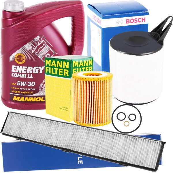 Inspektionspaket inkl.  MANNOL Energy Combi LL 5W-30 API SN/CF, 5L