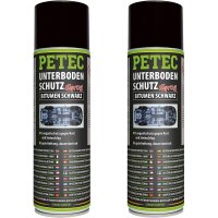 2x PETEC Unterbodenschutz Bitumen Spray schwarz, 500 ml