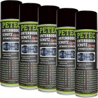 5x PETEC Unterbodenschutz Bitumen Spray schwarz, 500 ml