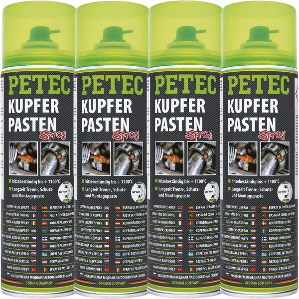 4x PETEC Kupferpastenspray, 500 ml