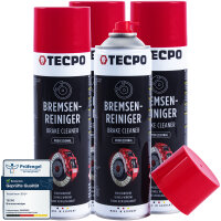 4x TECPO Bremsenreiniger Universal Reiniger, 500 ml