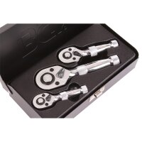 BGS Mini-Umschaltknarren-Satz | 6,3 mm (1/4") / 10 mm (3/8") / 12,5 mm (1/2") | 3-tlg.