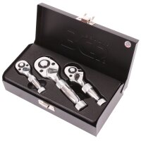 BGS Mini-Umschaltknarren-Satz | 6,3 mm (1/4") / 10 mm (3/8") / 12,5 mm (1/2") | 3-tlg.