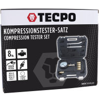 TECPO Kompressionstester, M10 + M12 + M14 + M18 + Adapter lang