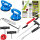 PETEC Scheibenkleber-Set + Ausbau-Werkzeug + 2x Gummisauger Ø 115 mm