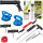 PETEC Scheibenkleber-Set + Windschutzscheiben Ausbauset + Druckluft-Kartuschenpresse + 2x Gummisauger Ø 115 mm
