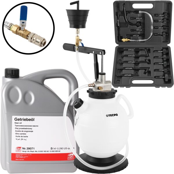 FEBI Automatikgetriebeöl, gelb, 5 Liter + Einfüllgerät