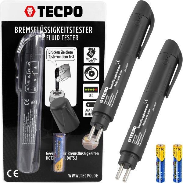 TECPO Elektronischer Bremsflüssigkeitstester mit AAA Batterie