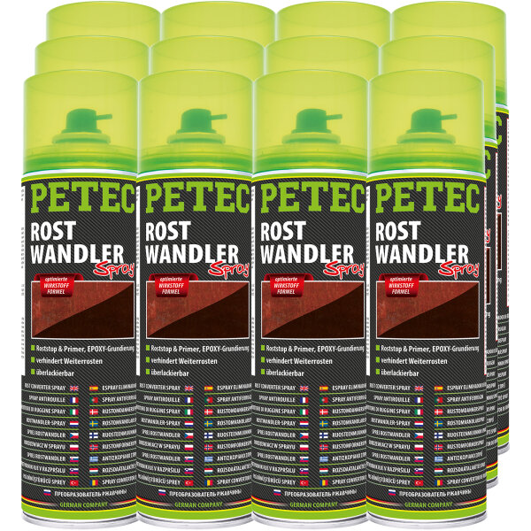 12x PETEC Rostwandler Spray, 500 ml